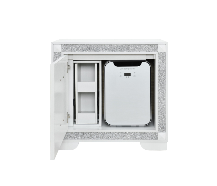 Soleil - Nightstand With Cooler And Speaker - White