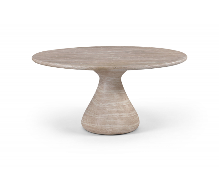 Sano - 60'' Indoor/Outdoor Dining Table - Travertine - Beige, 60"