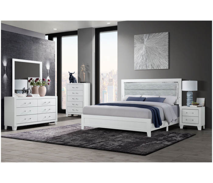 Luccia - 5 Piece Full Bedroom Set With LED