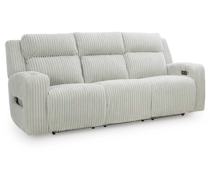 Forest Lake - Alloy - Power Reclining Sofa With Adj Headrest, 89"