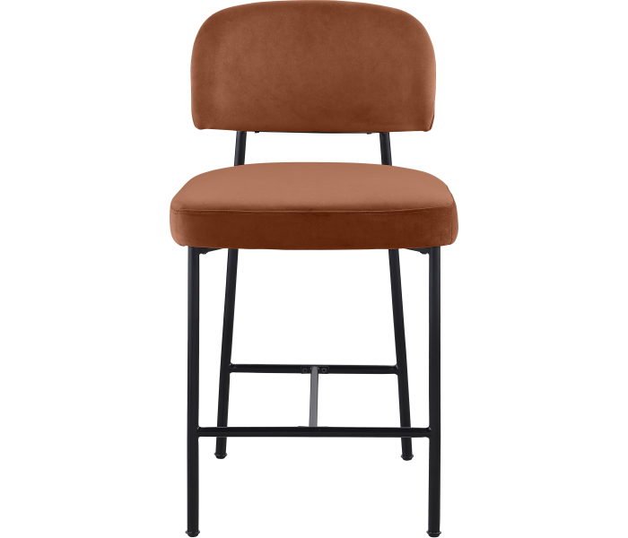 Zarelle - Performance Fabric Upholstered Counter Stool (Set of 2) - Cognac - Dark Brown