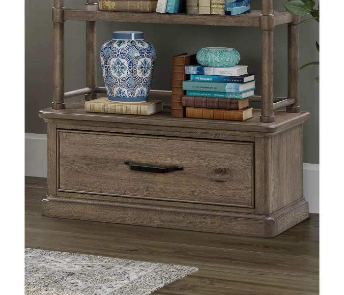 Hickory Grove - Open Bookcase Base - Heirloom Brown - Dark Brown
