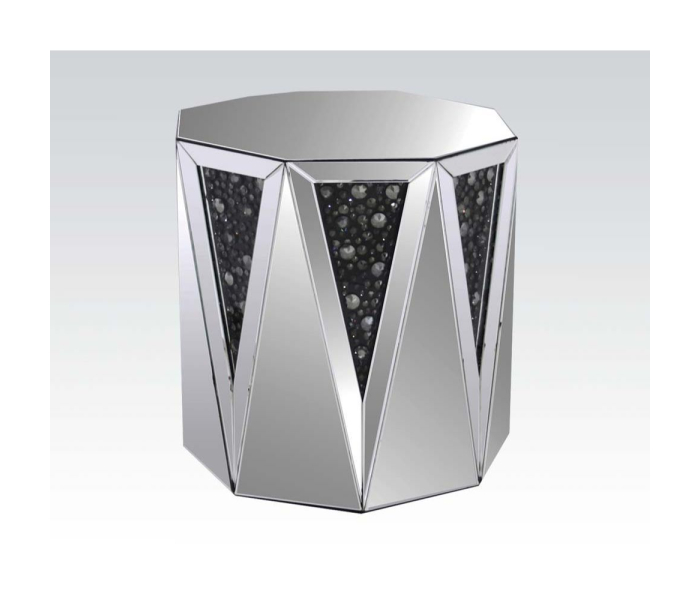 Noor - End Table - Mirrored & Faux Gemstones, 22"