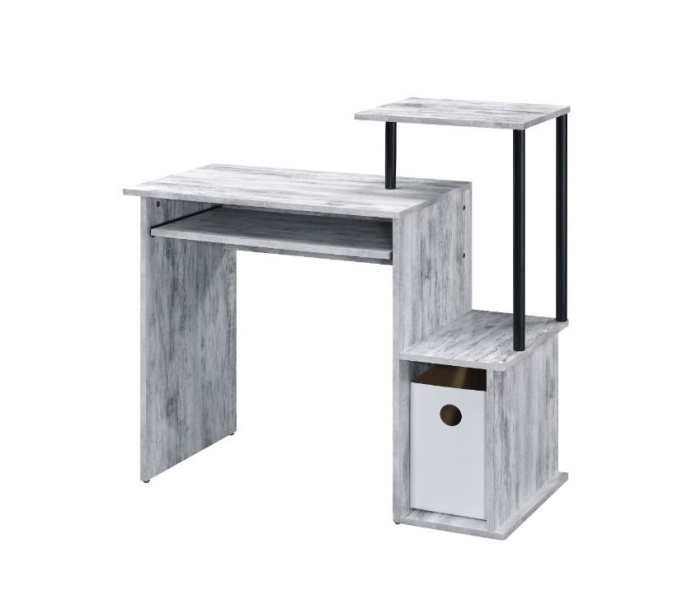 Lyphre - Desk - Antique White & Black Finish