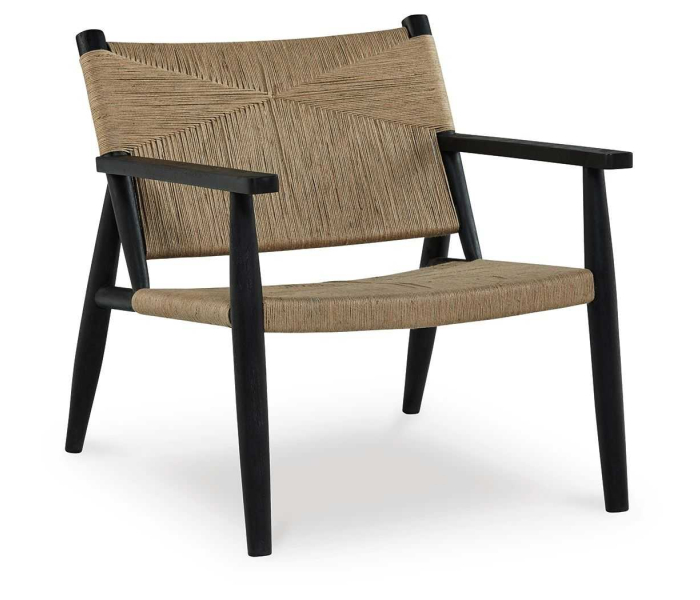 Halfmore - Black / Natural - Accent Chair