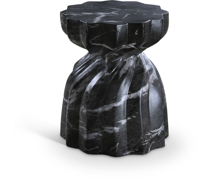 Caserta - Marble Finish Concrete End Table, 15"
