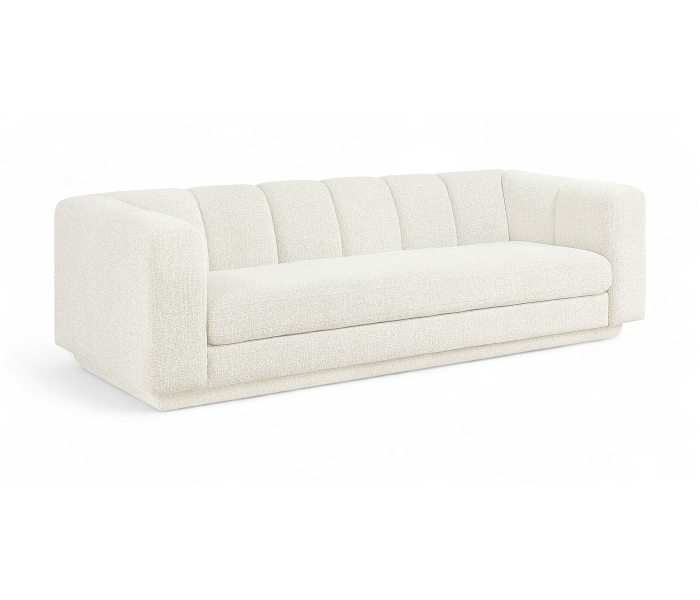 Modari - Fabric Upholstered Sofa - Cream, 95"