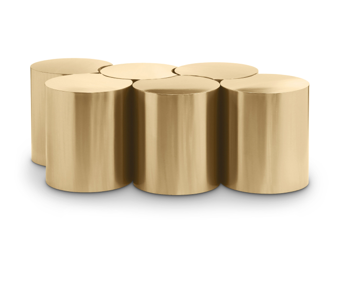 Dimple - 20" 6 Piece Modular Coffee Table, 50"