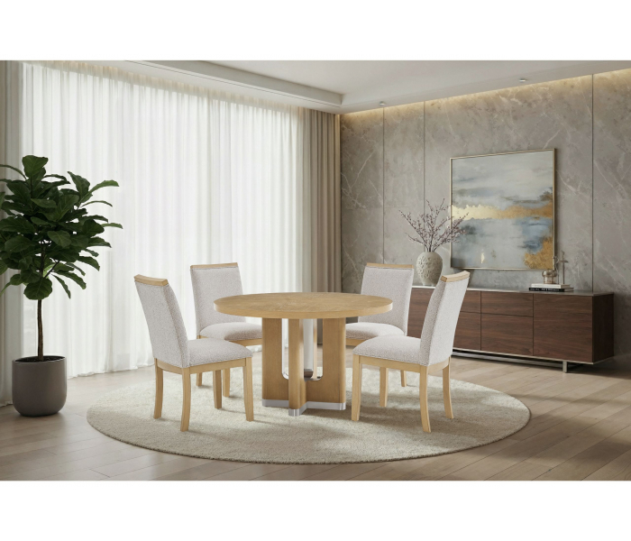 D3124 - 7 Piece Dining Room Set (D3124 Dining Table And 6 D1248 Dining Chairs) - Natural - Light Brown