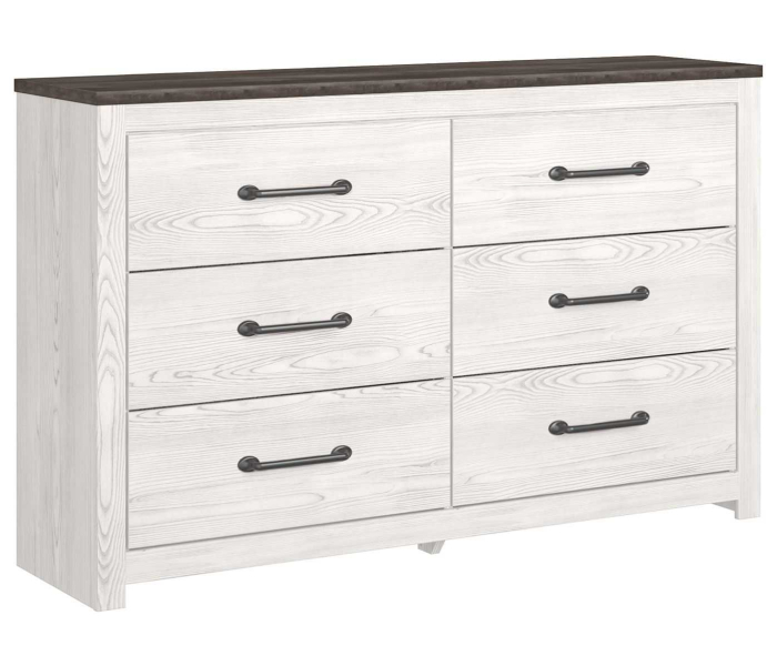 Gerridan - White / Gray - Six Drawer Dresser, 58.98" Wide