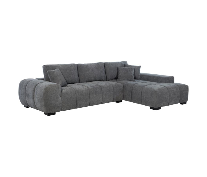 Octavia - Upholstered Sectional Chaise Sofa - Charcoal, 120.75"