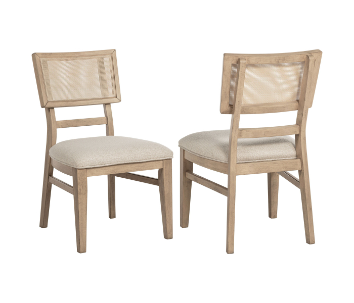 Kailani - Radio Weave Cane Dining Side Chair (Set of 2) - Beige Oak