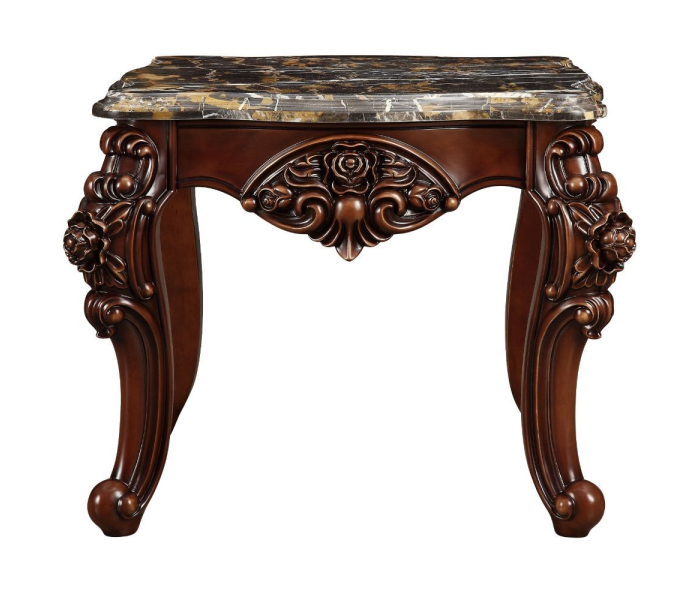 Forsythia - End Table - Marble & Walnut, 30"