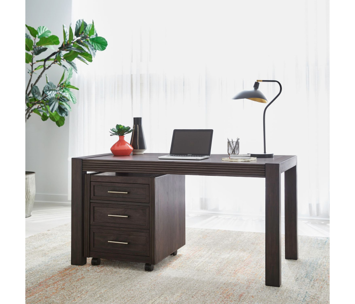Modern Edge - 2 Piece Desk Set - Caffe - Dark Brown
