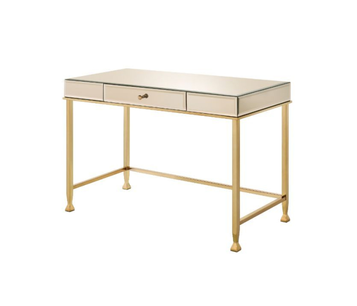 Canine - Writing Desk - Smoky Mirroed And Champagne Finish