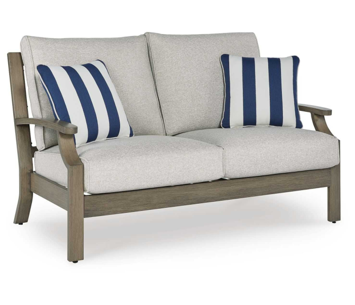 Rainier Ranch - Brown / Beige - Loveseat With Cushion