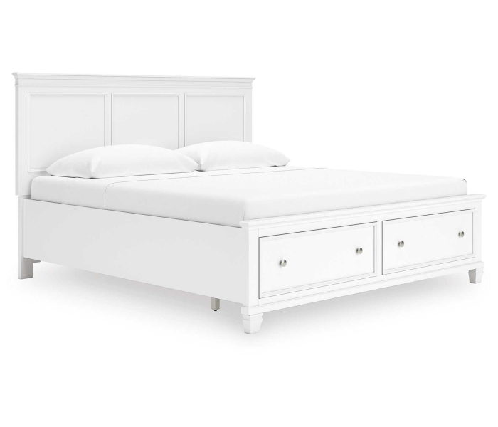 Fortman Panel Storage Bed White