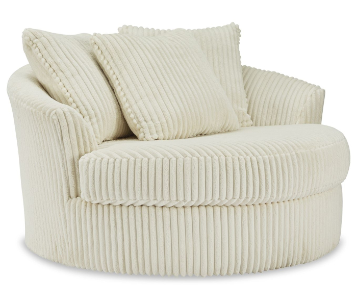 Lindyn - Beige - Oversized Swivel Accent Chair