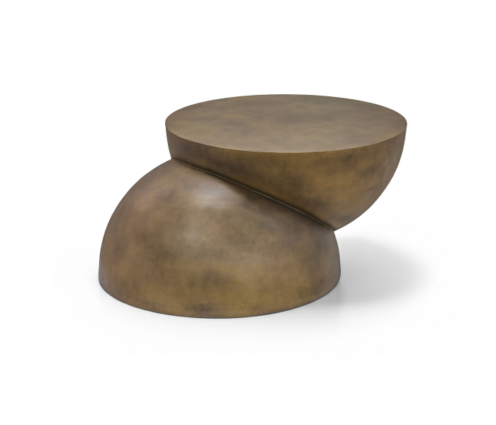 Boulder - Iron Coffee Table - Gold, 40"
