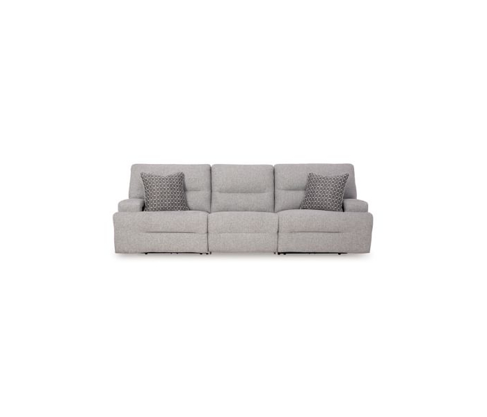 Acklen Place 3-Piece Power Reclining Sectional Sofa Pewter, 115"