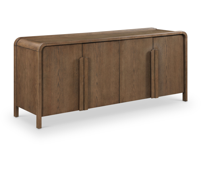 Harmony - Oak Veneer And Solid Wood Sideboard/Buffet - Brown - Dark Brown