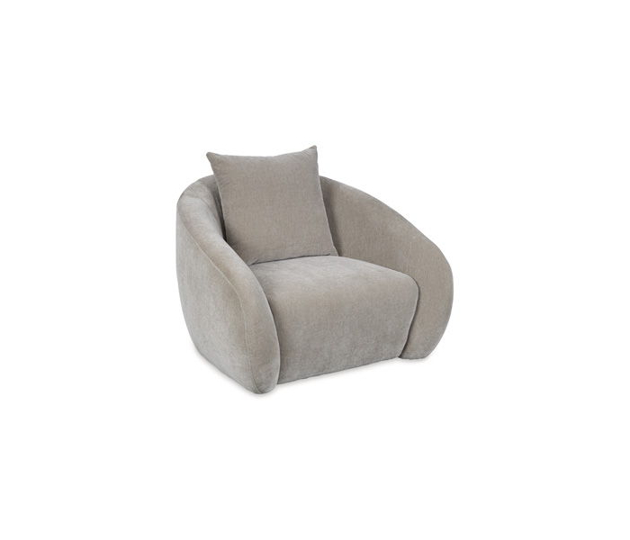 Yahya Swivel Accent Chair Pebble