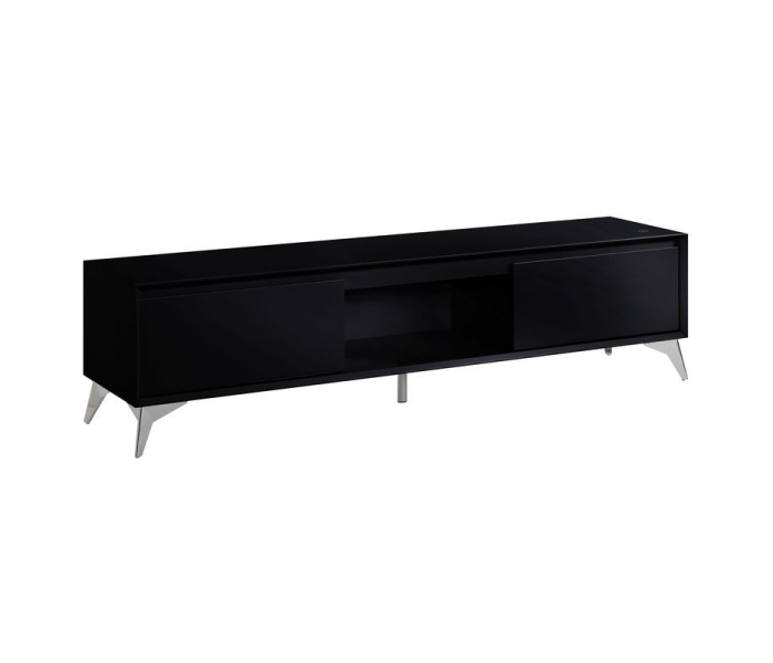 Raceloma - TV Stand - Led, Black & Chrome Finish