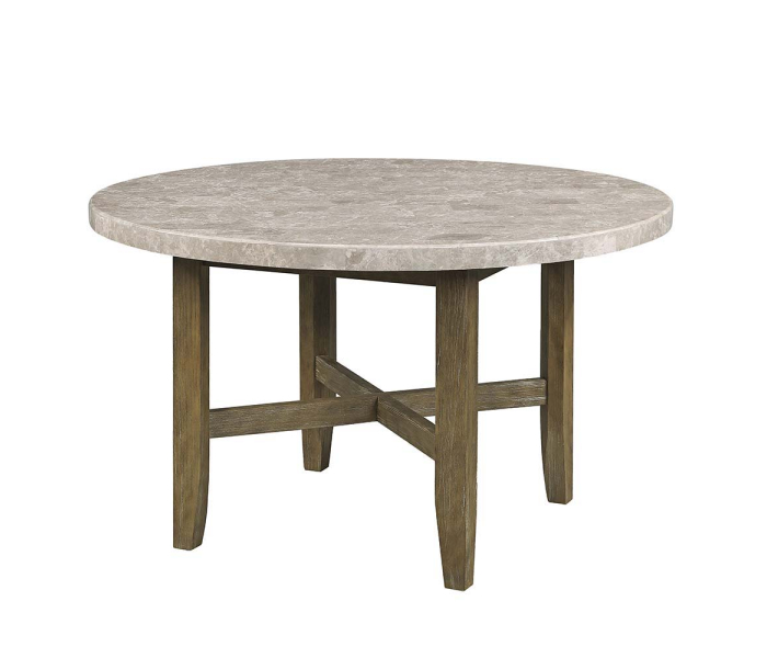 Karsen - Dining Table - Marble & Rustic Oak Finish, 52"