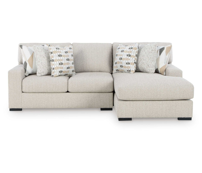 LaureLGrove 2-Piece Sectional With RAF Corner Chaise Pebble, 101"