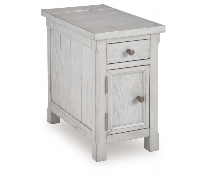 Robbinsdale Chair Side End Table Antique White, 14"