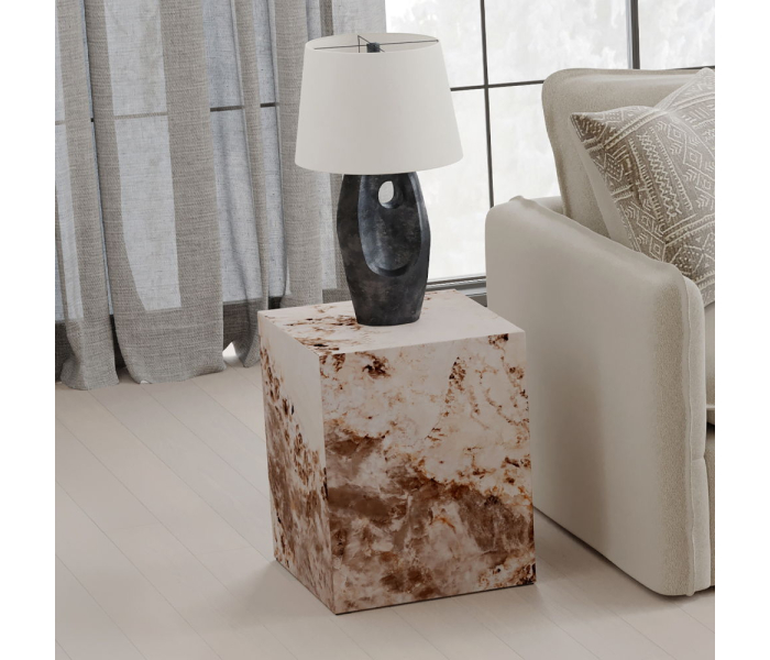 Fultan - End Table - Engineered Stone Finish, 16"