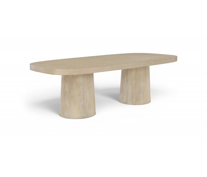Woodhaven - Solid Wood And Oak Veneer Dining Table - Brown, 95.5"
