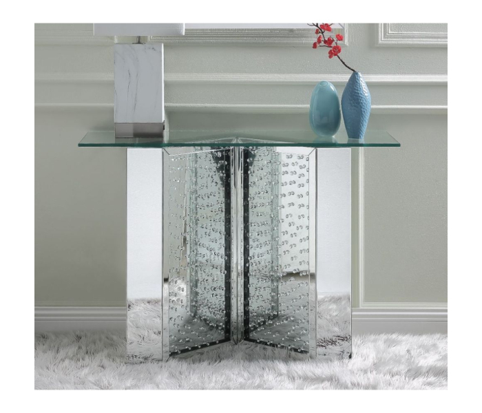 Nysa - Accent Table - Pearl Silver - Wood - 32", 45"