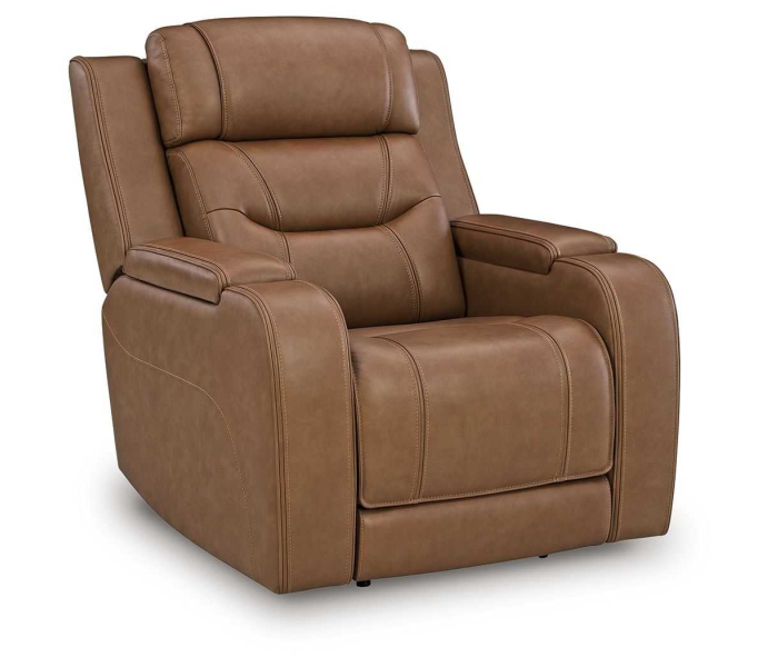 Knightington Power Recliner With Audio Seating Caramel