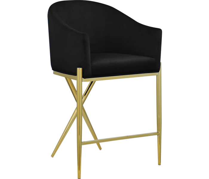 Xavier - Counter Stool - Black - Fabric