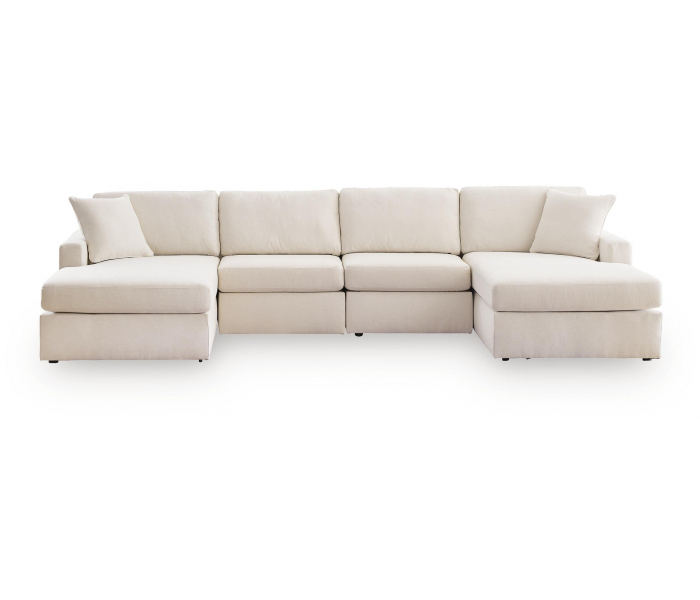 Modmax 4-Piece Double Storage Chaise Sectional Oyster, 142"