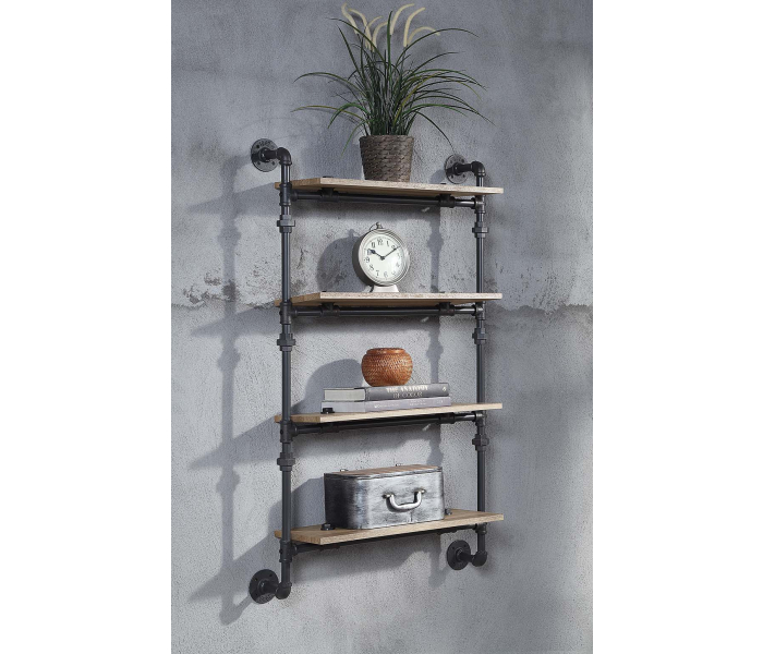 Brantley - Wall Shelf - Oak & Sandy Black Finish - 47"