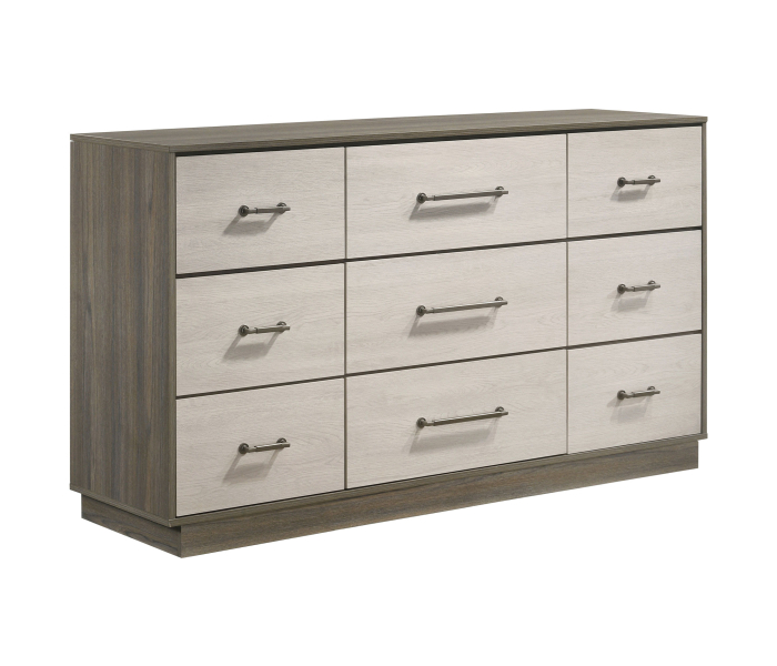 Fenwick - 9-Drawer Dresser - Gray Oak, 60.75" Wide