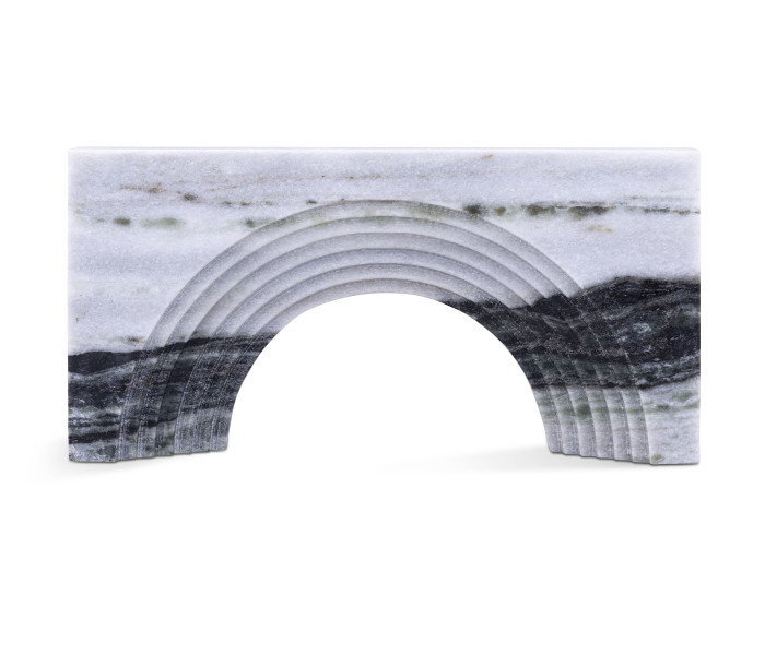 Cambre - Marble Decorative Object - Panda - White, 12"