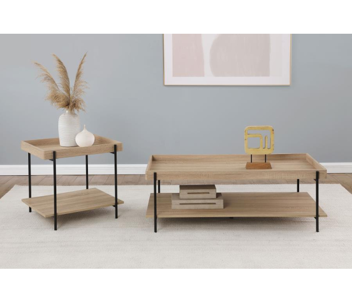Fallon - 2 Piece Rectangular Coffee And End Table Set - Natural