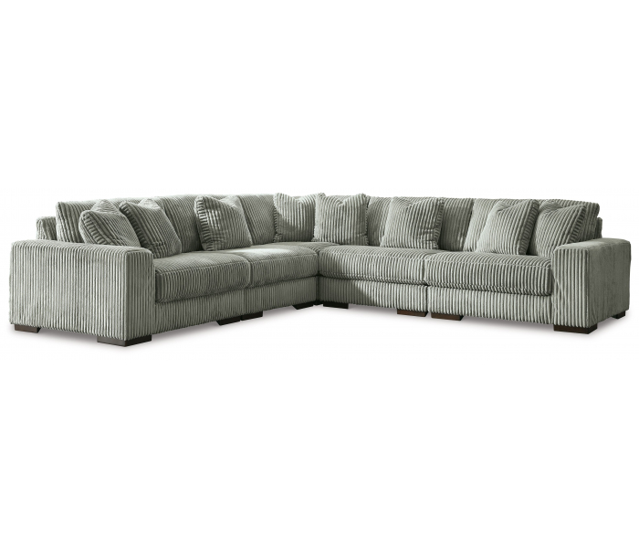 Lindyn Corner Chairs 5 Pc Sectional Fog, 131"