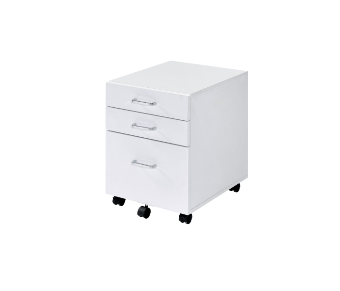Tennos - Cabinet - White & Chrome Finish