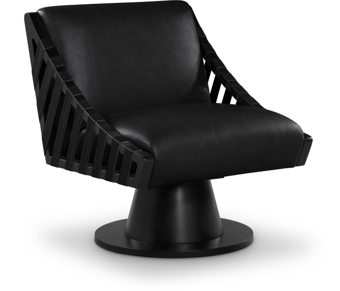 Millwin - Swivel Accent Chair With Natural Base