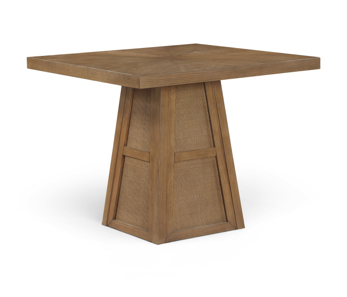 Fenwick - Cane Oak Veneer And Solid Wood Dining Table - Dark Brown, 36.25"
