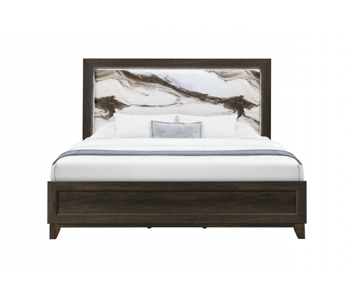 Harmony - Full Bed With LED - Dark Brown