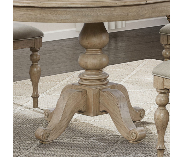 Summer House - Round Pedestal Table Base - Brown - Light Brown