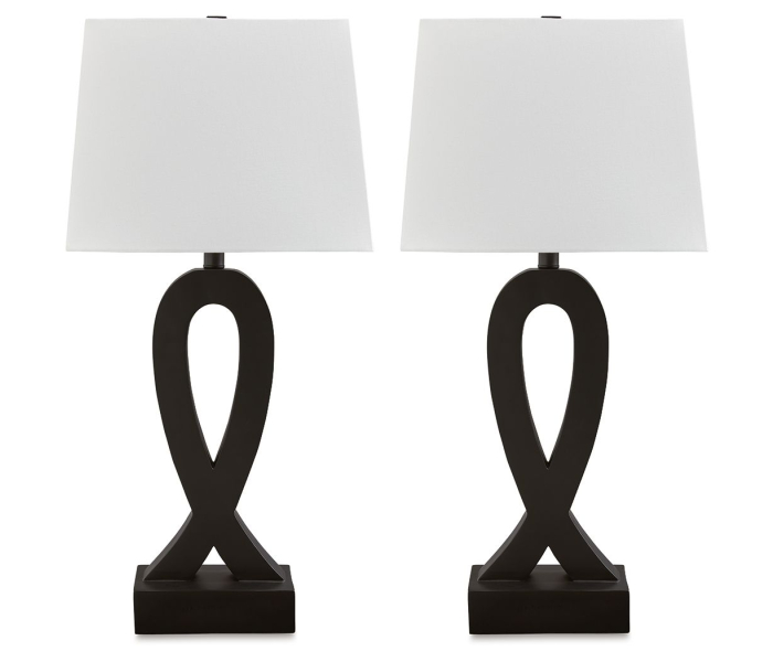 Markellton - Black - Poly Table Lamp (Set of 2)
