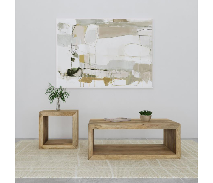 Benton - 2 Piece Solid - Mango Coffee And End Table Set - Natural
