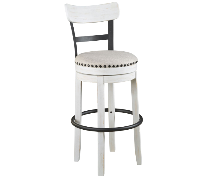 Valebeck - White - Tall UPH Swivel Barstool