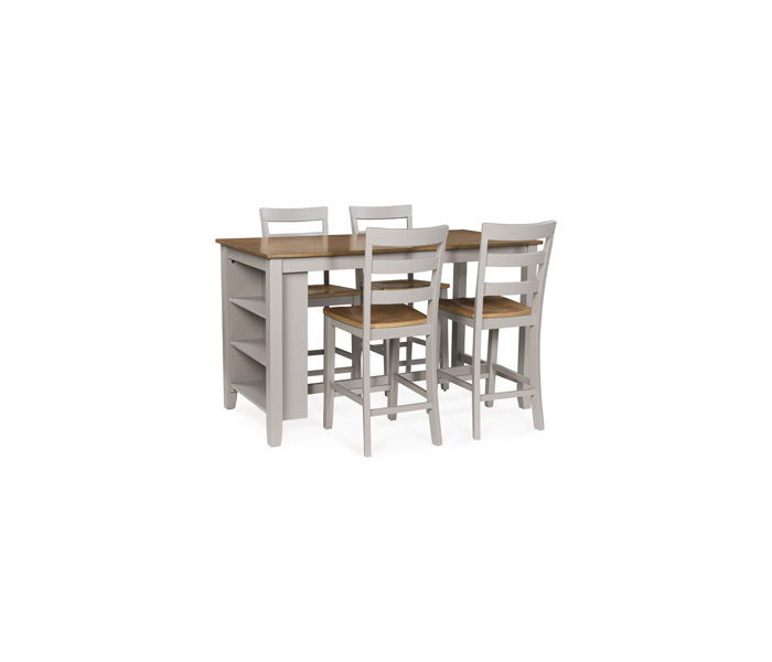 Harperfeld Dining Room Counter Table Set (Set of 5) Natural / Gray